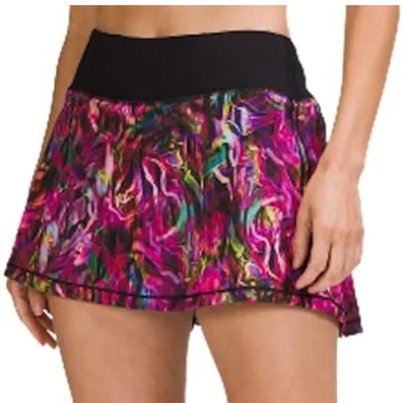 lululemon athletica Pants - LULULEMON PACE RIVAL VIBRANT MULTICOLOR SKIRT/SKORT SIZE 6